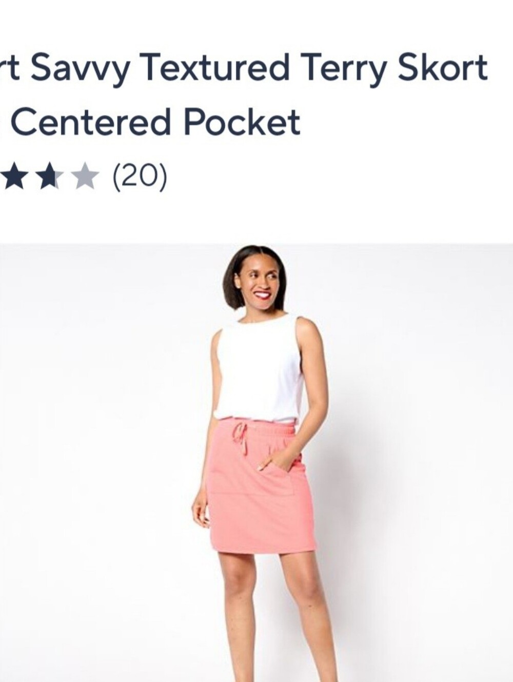Sport Savvy  French Terry Drawstring Skort